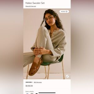 Free people Hailee sweater set size xs